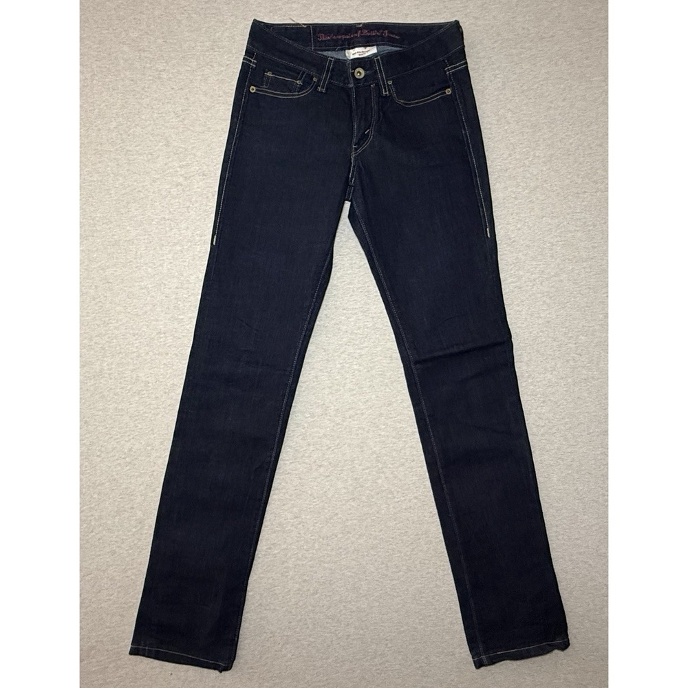 Levi's Woman's 552 Mid Rise Straight Leg Dark Wash Jeans Size 0L 25w